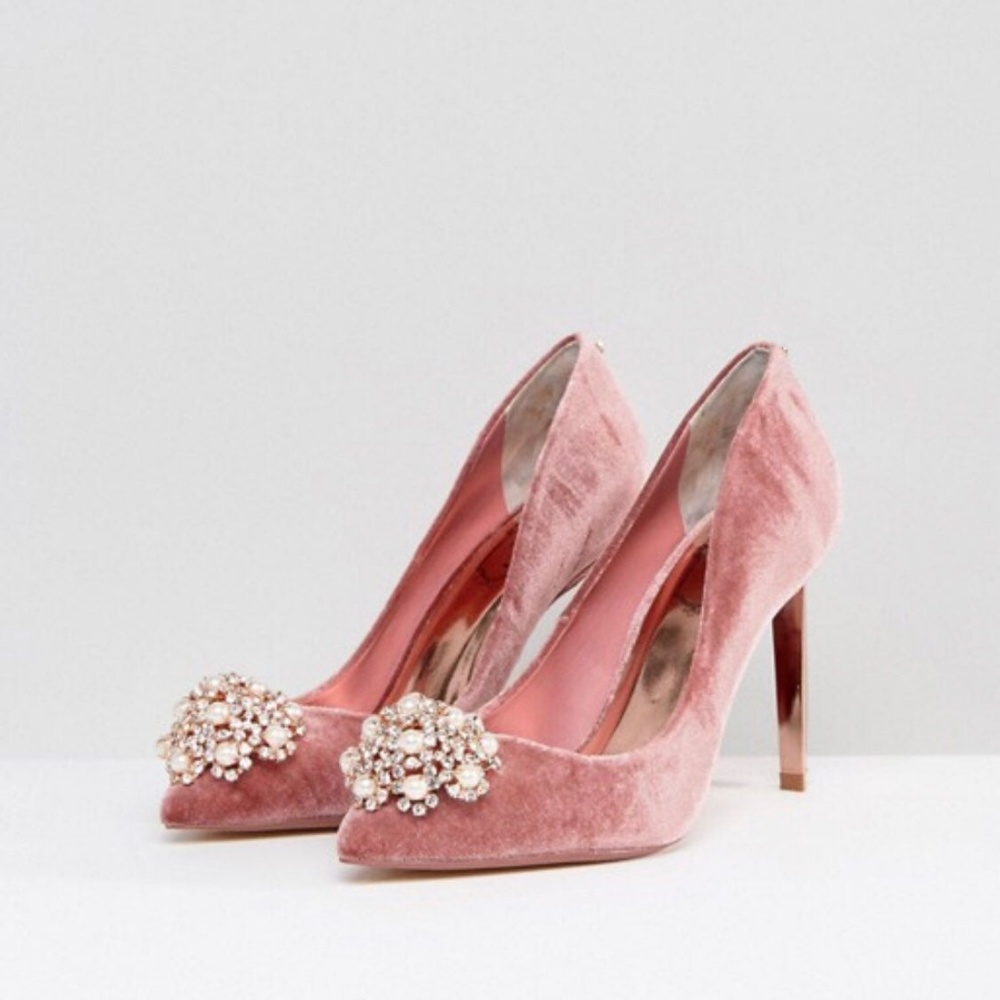 Ted Baker Mink Velvet Peetch Pumps